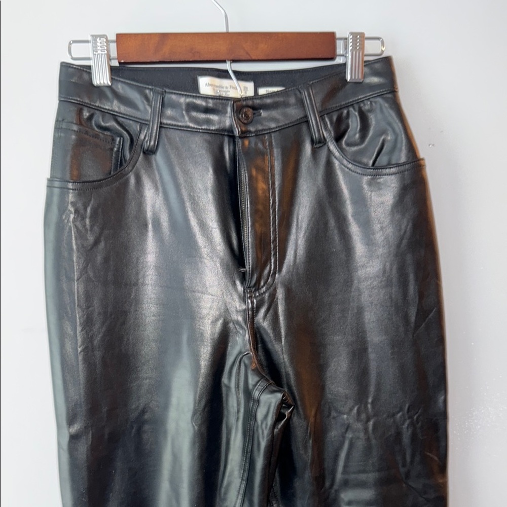 Abercrombie & Fitch Black Vegan Leather Pants
